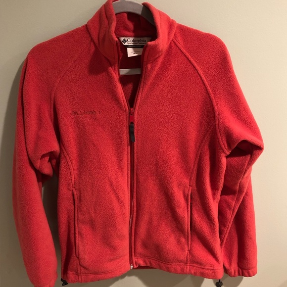 Columbia Jackets & Blazers - Columbia pink fleece zip up jacket. Size Small.